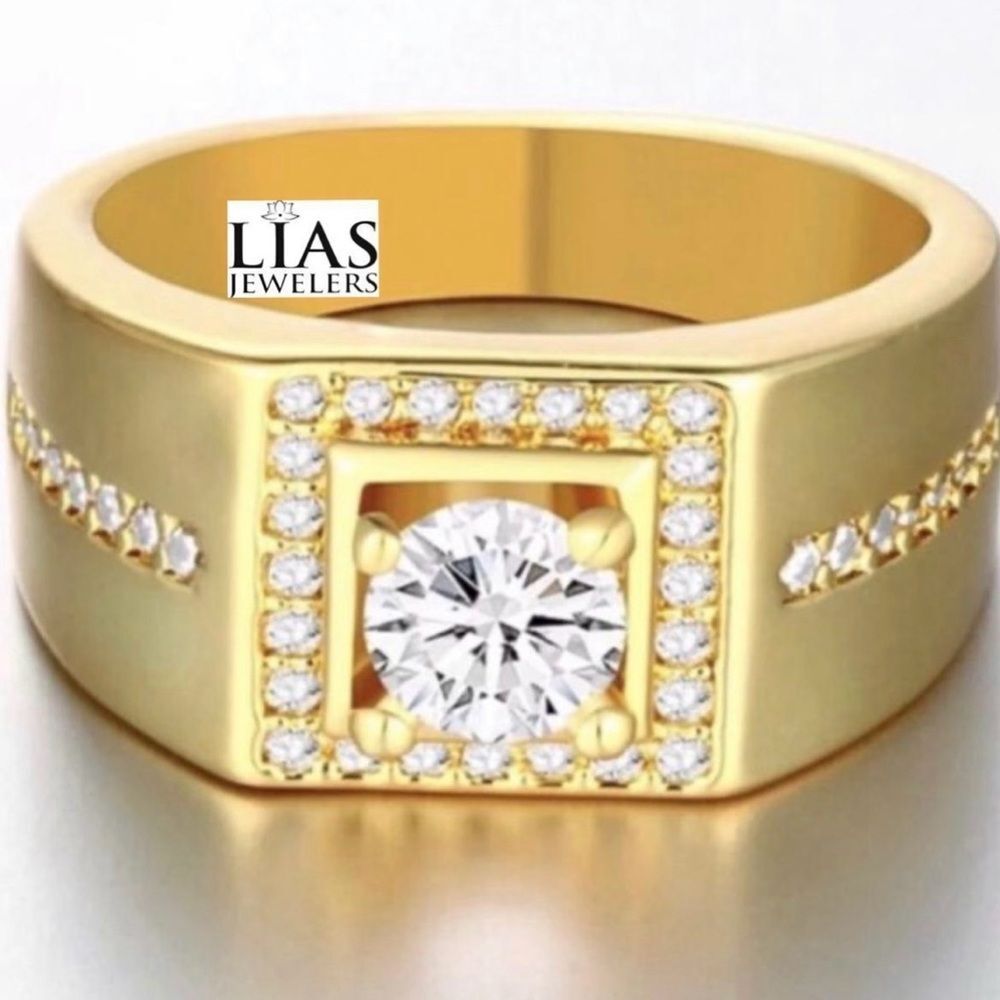 New 18k yellow gold men wedding ring